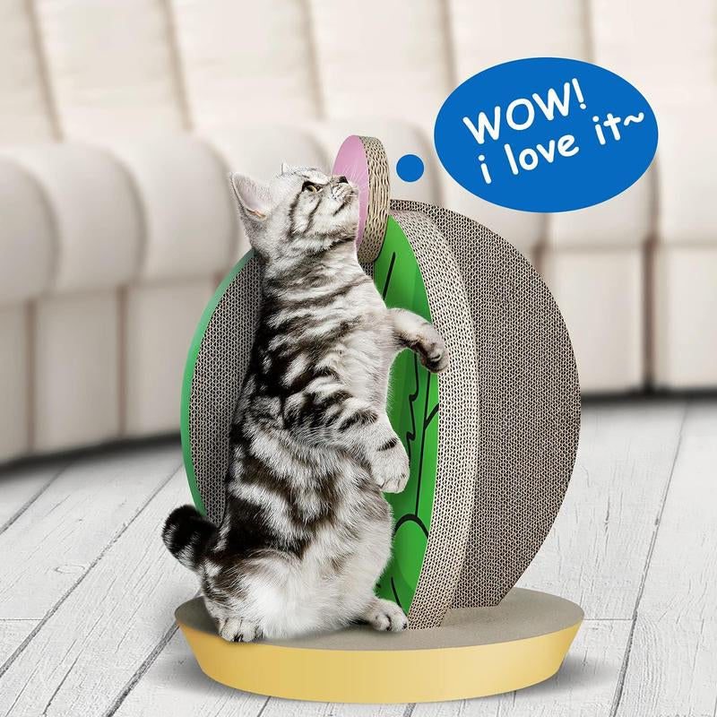 Fluffydream Cat Condo Scratcher Post Cardboard, Cactus Shape Cat Scratching House Bed Furniture Protector, Green Colour