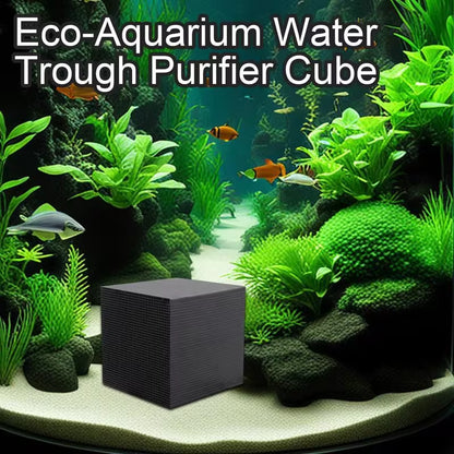 Water Trough Purifier Cube Fish Tank Water Purifier Ultra Strong Filtration and Absorption Activate Carbon Aquarium Water