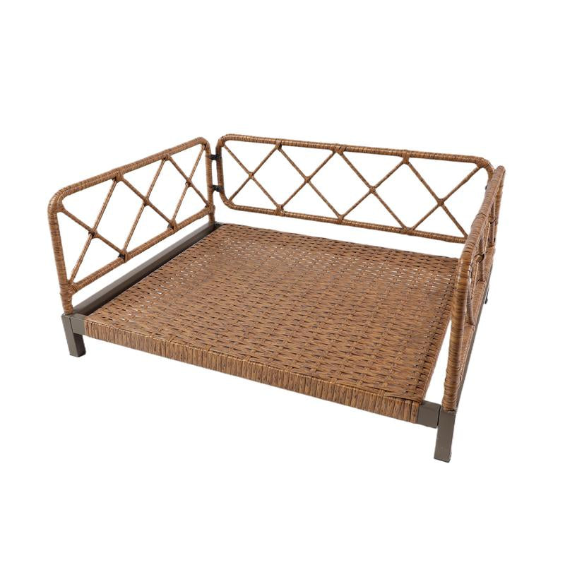 【Bellemave】Wicker Pet Bed Rattan Dog Sofa Bed Outdoor Indoor Water Resistant