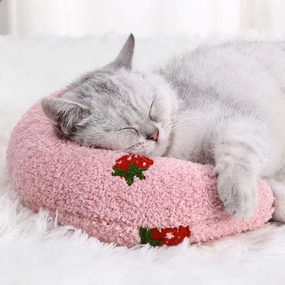 Pet Little Pillow Fashion Neck Protector Deep Sleep Puppy Kitten U-Shaped Pillow Dog Cat Headrest Sleeping Pillow Pet Supplies