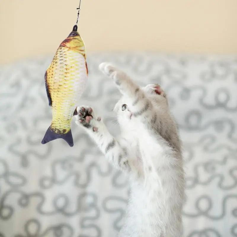 Retractable Cat Toy Fishing Pole for Indoor and Outdoor Play