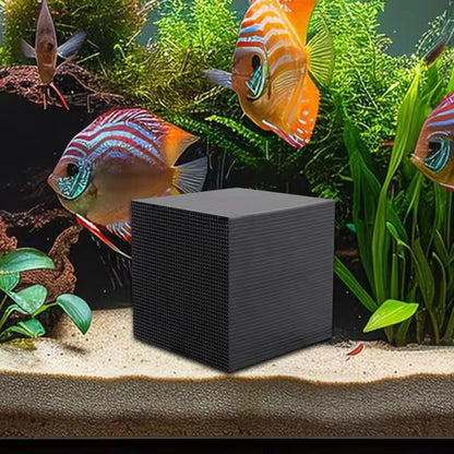 Water Trough Purifier Cube Fish Tank Water Purifier Ultra Strong Filtration and Absorption Activate Carbon Aquarium Water