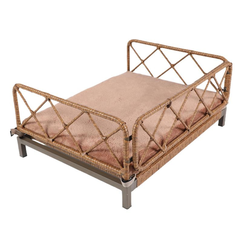 【Bellemave】Wicker Pet Bed Rattan Dog Sofa Bed Outdoor Indoor Water Resistant