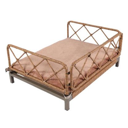 【Bellemave】Wicker Pet Bed Rattan Dog Sofa Bed Outdoor Indoor Water Resistant